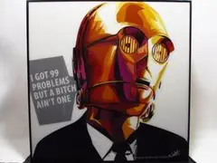 【新品 No 629】 ポップアートパネル C3PO スーツ スターウォーズ