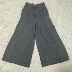 COMME CA ISMコムサイズム ワイドパンツ 麻100％ リネン