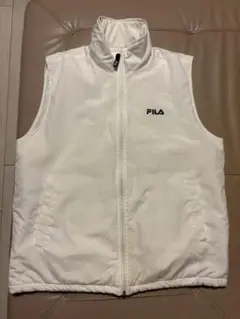 FILA ホワイト ジップアップベスト