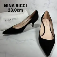 【美品】NINA RICCI ニナリッチ ブラック 黒 スエード パンプス36