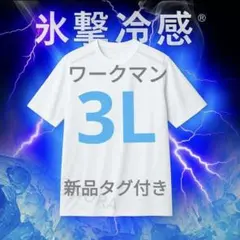 氷撃冷感(R)-10℃半袖Tシャツ 大きいサイズゆったり 3L新品ホワイト白