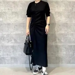 Nomine 2way ドロストカットワンピース パフスリーブ ブラック