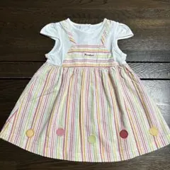 最終値下げ☀︎Familian ストライプ ワンピース 80