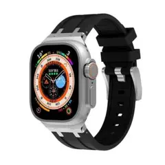 アップルウォッチ 42mm/44mm/45mm/49mm バンド ラバーバンド