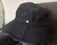 HUS HUSH ブラック バケットハット ブラック