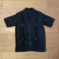 00s BARNEYS NEWYORK テンセル キューバシャツ ブラック 48