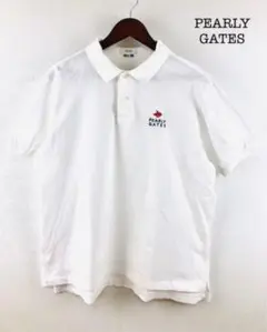 PEARLY GATES パーリーゲイツ メンズ 半袖ポロシャツ ホワイト 白