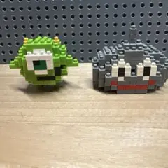 ナノブロック　モンスターズインクのマイクとドラゴンクエストメタルスライムセット