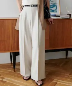 DISCOAT 欲張り2タックワイドパンツ エクリュ TMサイズ