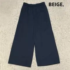 BEIGE， CORBY クロップド イージーワイドパンツ サイズ4 濃紺