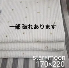 【メルカリ便送料込み】イブル 韓国 星月刺繍 ホワイト 170×220 破れあり