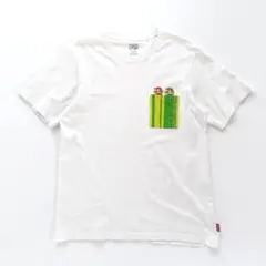 ユニクロ UTGP 任天堂 スーパーマリオ ポケット Tシャツ ホワイト【Ｌ】