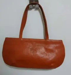 イルビゾンテ バッグ IL BISONTE ロゴ型押し ハンドバッグ ブラウン