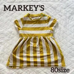 【美品】マーキーズ ワンピース 80 ボーダー　MARKEY'S 夏　可愛い