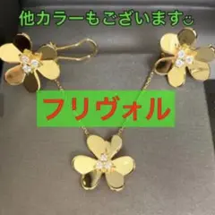 ✨ラージ✨フラワー✨ピアス✨ネックレス✨SET✨SONAダイヤ✨至高フリヴォル