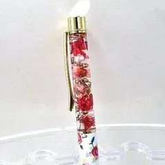 ハンドメイド  ハーバリウムボールペン  薔薇①