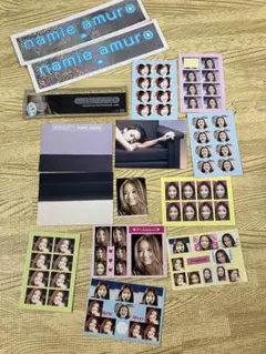 安室奈美恵 ライジングアーティストカード3枚、物差し、ステッカー11枚