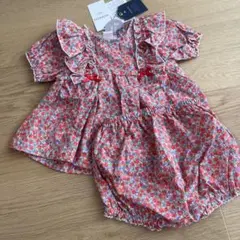 Cottoli フラワープリントセットアップ 70 リバティ バースデイ　コトリ