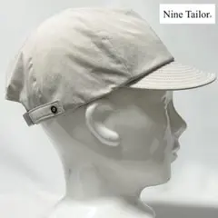 【超美品】 Nine Tailor 日本製上品な印象ナイロンライミントンキャップ