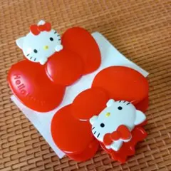 ハローキティ クリップ 赤　2個セット売