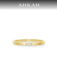 AHKAH アーカー K18 プチトロワ ダイヤ リング　7号