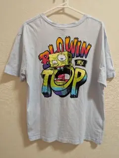 H＆M x スポンジボブ　Tシャツ　ライトブルー　サイズM