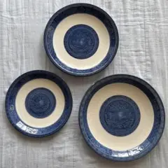 有田焼 萬永作品 青藍 陶器 大皿3サイズセット