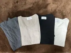 極美品　重ね着に最適！STUDIOUS クルーネックポケットTシャツ 4点セット