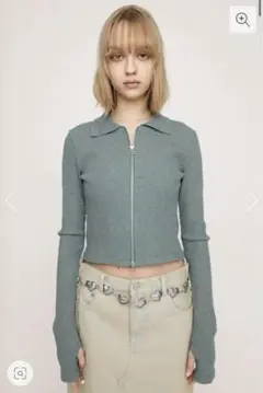 Sly FRONT ZIP CUT トップス