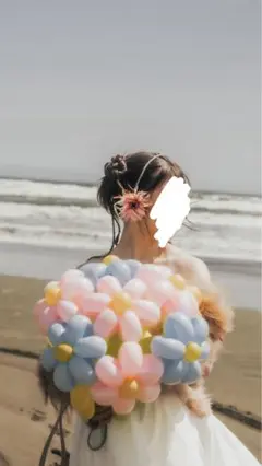 ウェディングヘッドドレス フラワーカチューシャ　ガーベラ