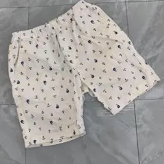 UNIQLO ショートパンツ アンカープリント ホワイト コットン Sサイズ