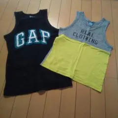 キッズ　タンクトップ 2枚　サイズ130 GAP RAGMARTWASH
