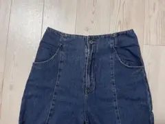 レディース　デニム　フロントカット　低身長
