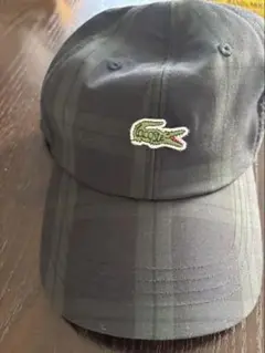 美品　ラコステ　チェック　キャップ