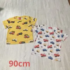 BABY DOLL はたらく車　働く車　Tシャツ　メッシュ　速乾吸収　90cm