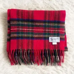 10 Johnstons ジョンストンズ カシミヤ マフラー チェック柄