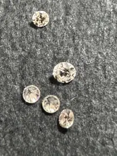 天然メレダイヤラウンドカット5個セット