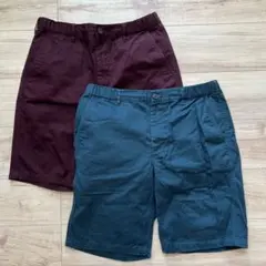 GU チノハーフパンツ メンズ 2枚セット M