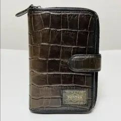 HEADPORTER CROCO WALLET クロコ型押 ウォレット 財布 茶
