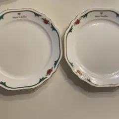 Mario Valentino 花柄プレート 2枚セット