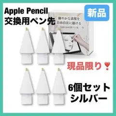 6個☘️ Apple Pencil ペン先 交換用 金属製 アップルペンシル