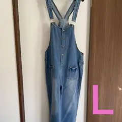 デニム サロペット オーバーオール レディース Lサイズ かわいい
