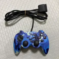 プレステ2 コントローラー アナログ振動パッド2 迷彩ブルー HORI