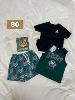80サイズ Tシャツ・ショートパンツ・タンクトップセット