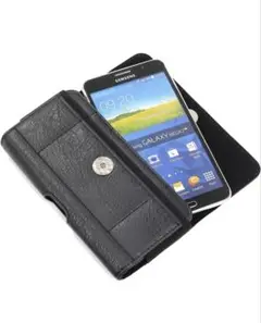 美品☆スマホ用黒ウエストポーチ