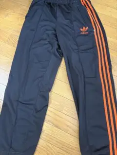 adidas ジャージパンツ L ブラック/オレンジ90s