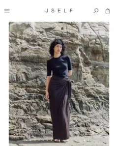 jself Long Wrap Skirt ラップスカート
