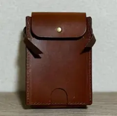 【美品】ヘルツ サポーネポシェット ブラウン　ユニセックス