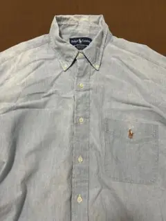 最終値 90s Ralph Lauren シャンブレ 長袖シャツ 薄手