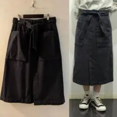MHL. FADED COTTON TWILL スカート